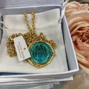 Susan Shaw Venetian Glass Cross Necklace